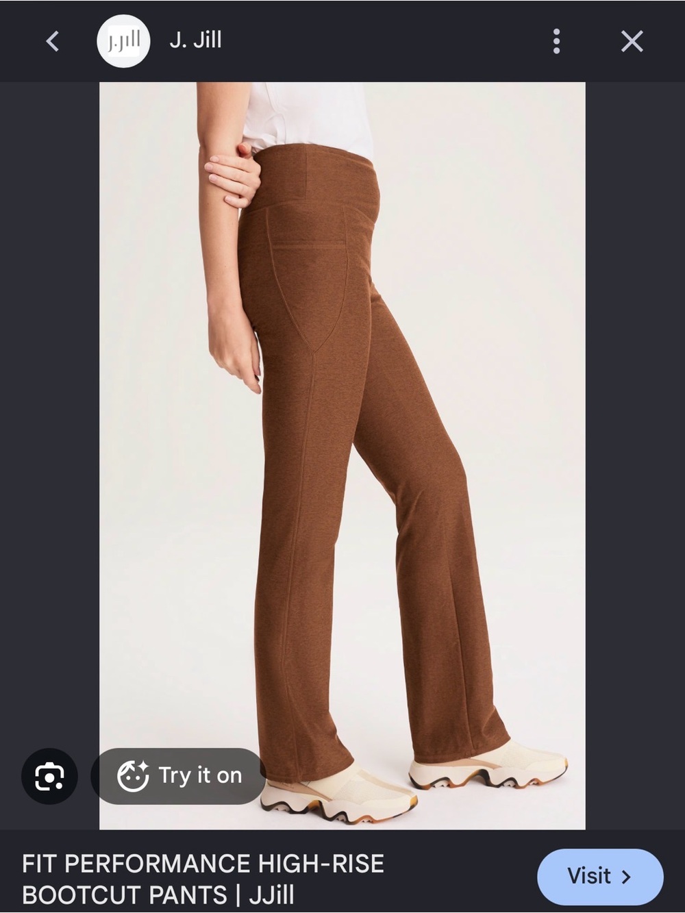 J. Jill Chocolate Brown High-Rise Bootcut Pants